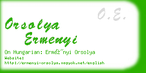 orsolya ermenyi business card